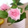 1 Set künstliche Seidenrosen-Blumenbonsai mit weißem Topf für Zuhause, Garten, Balkon, Hochzeiten, Weihnachtsfeiern, Dekoration