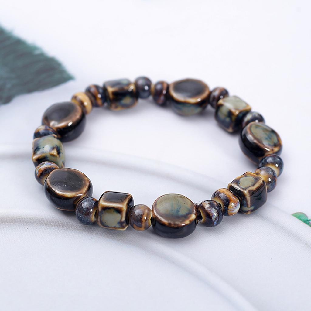 Färgglatt Kattinspirerat Keramiskt Pärlarmband Handgjort Keramiskt Pärlarmband med Färgglad Katt för Kvinnor och Tonåringar