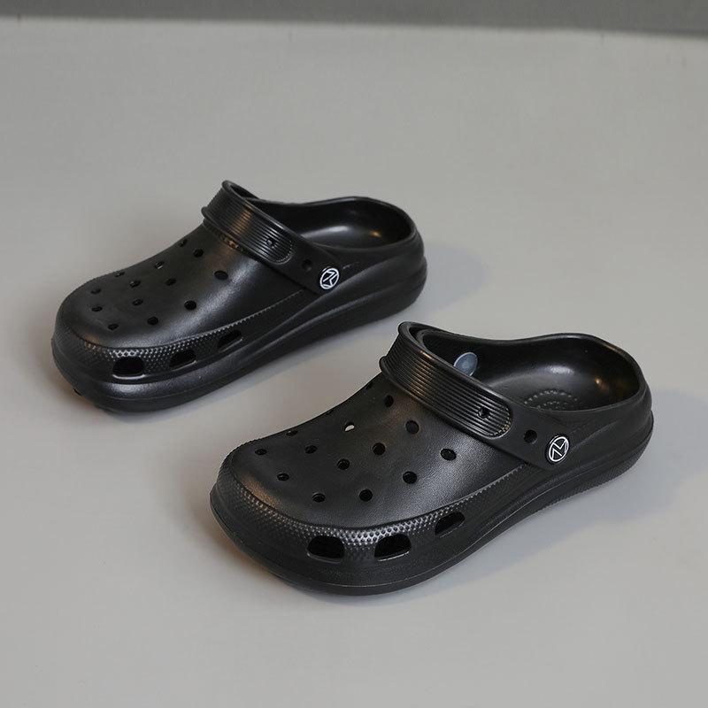 

ZB2533 Женские универсальные летние шлепанцы - Двусторонний способ носки, Толстая мягкая подошва, Стиль Мори, Обувь для улицы с увеличивающей рост подошвой 2025 40 чёрный