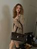 Noische Arc Flap Long Handle Bag _ Mocha Brown