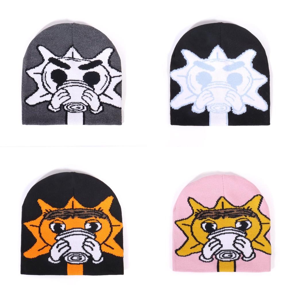 Drink Sunflowers Water Pattern Knitted Cap Winter Casual Breathable Fashion