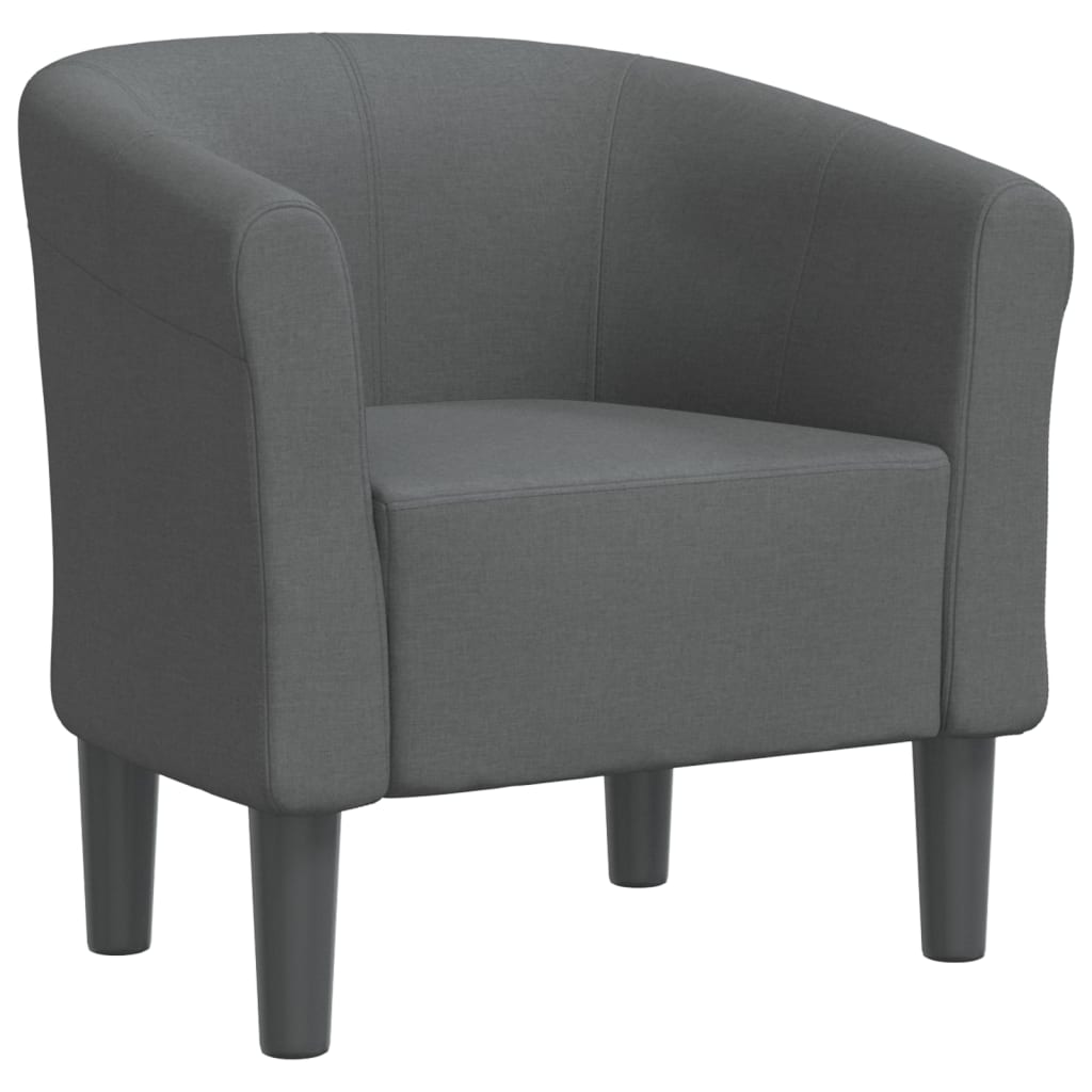 Club Chair Dark Grey Fabric