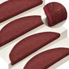 VidaXL Stufenmatten 15 Stk. 56x17x3 cm Bordeaux Halbrund