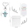20 Sets Wedding Gift  Box  Decor  Set, Metal Guardian Angel Keychain Pendant+organza Bag+tag Suit,
