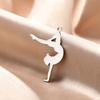 Teamer 5pcs/lot DIY Gymnast Sporter Charms Stainless Steel Gymnastics Dancer for Necklcae Bracelets Keychain Jewelry Making Gift