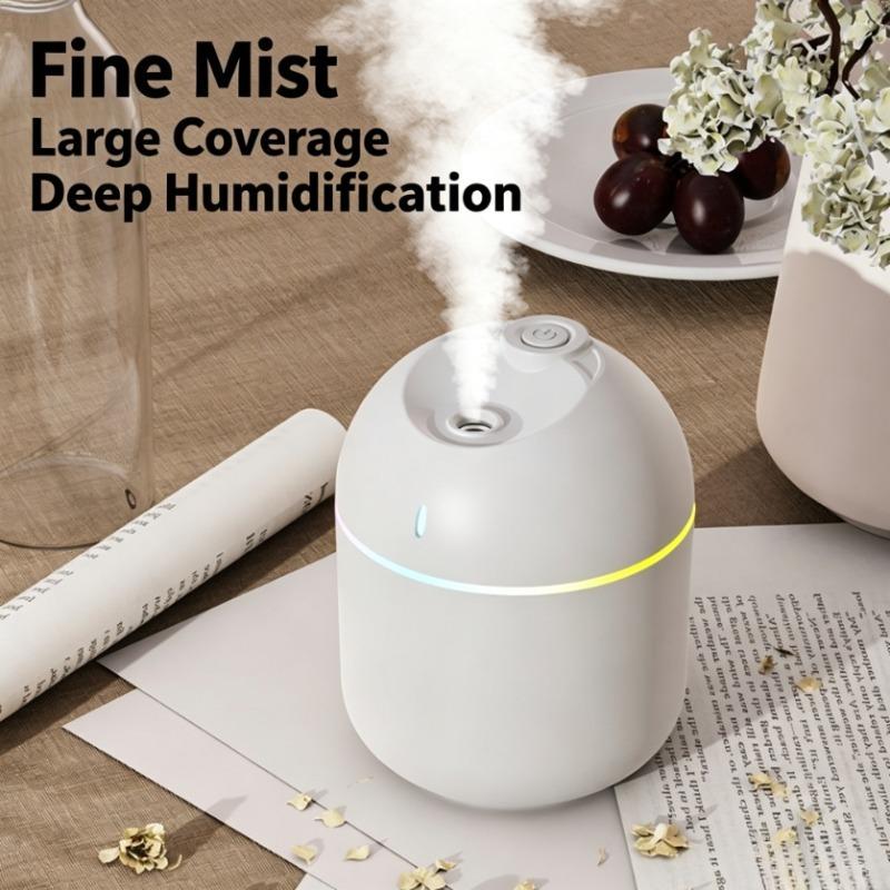 USB Mini Humidifier, Ultrasonic Aroma Essential Oil Diffuser with Color LED Lamp, Quiet Mist Maker for Home & Car
