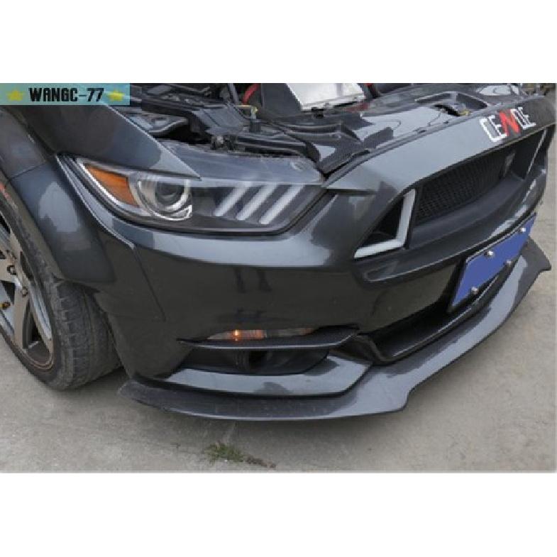 Pair Carbon Fiber Front Fog Light Lamp Cover Trim For Ford Mustang 2015-17 New