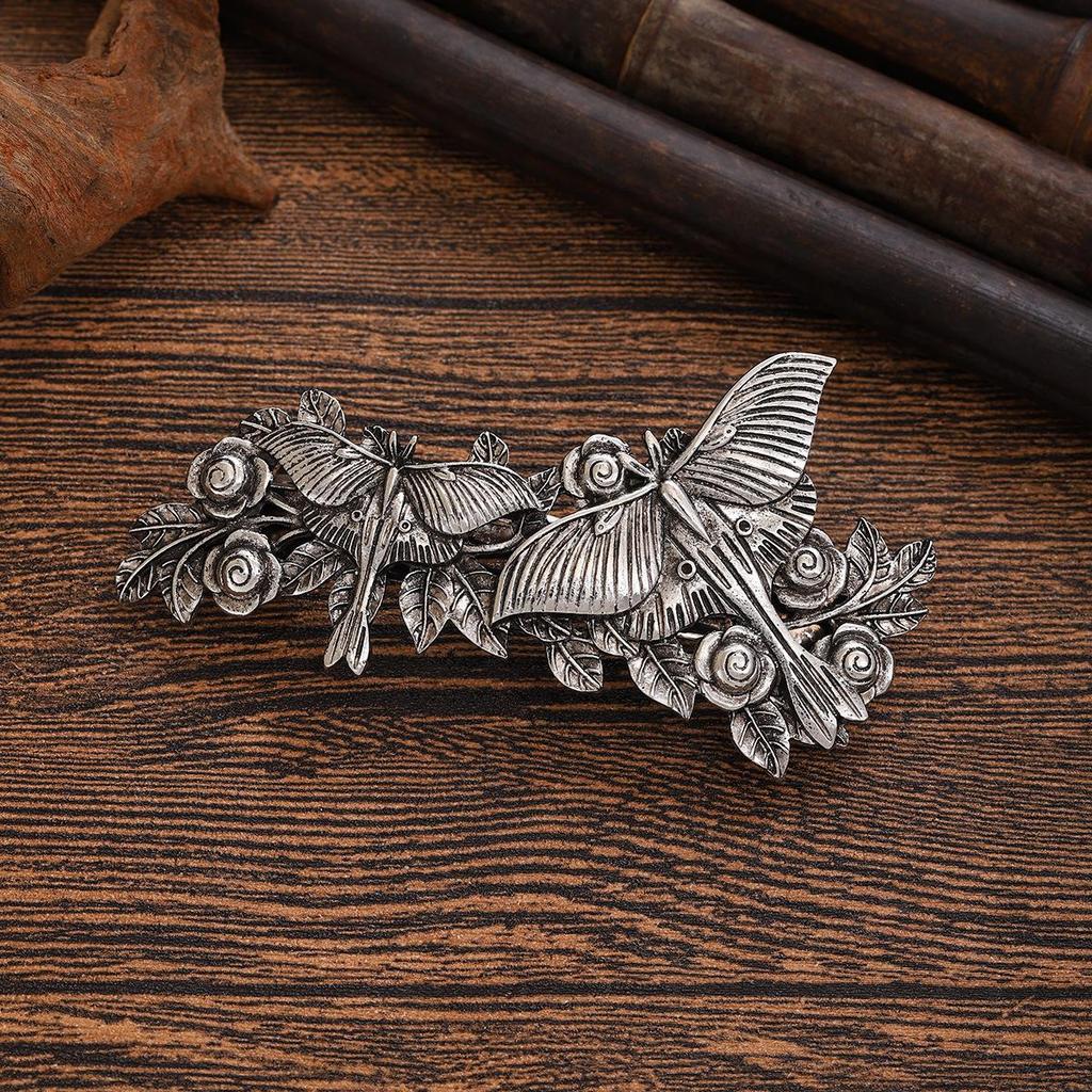 Trendy Retro Butterfly Flower Hair Clip for Women - Nordic Norwegian Style Hair Accessory