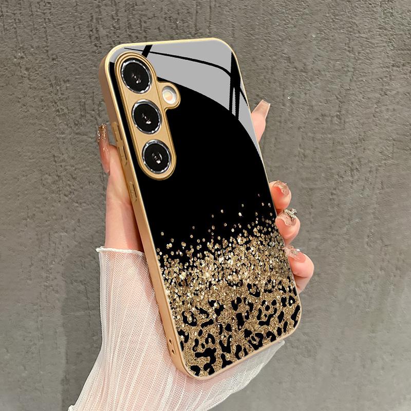 

Блискучий золотий візерунок галактики скляний чохол для телефону для Samsung galaxyS26 S25 S24 S23 S22 S21 S20 FE Ultra Plus5G протиударна задня кришка Galaxy S22 plus 5G золотий