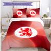 Set Biancheria da Letto Stampato Middlesbrough FC 3 Pezzi Copripiumino Traspirante con Federe Biancheria da Letto Decorativa per Camera da Letto Casa