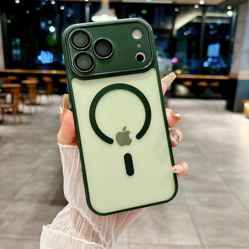 New Orange 17 pro max Phone Case for iPhone 17 AIR 17 PRO Max Magnetic Translucent Matte Camera Glass Film Protect Magsafe Cover