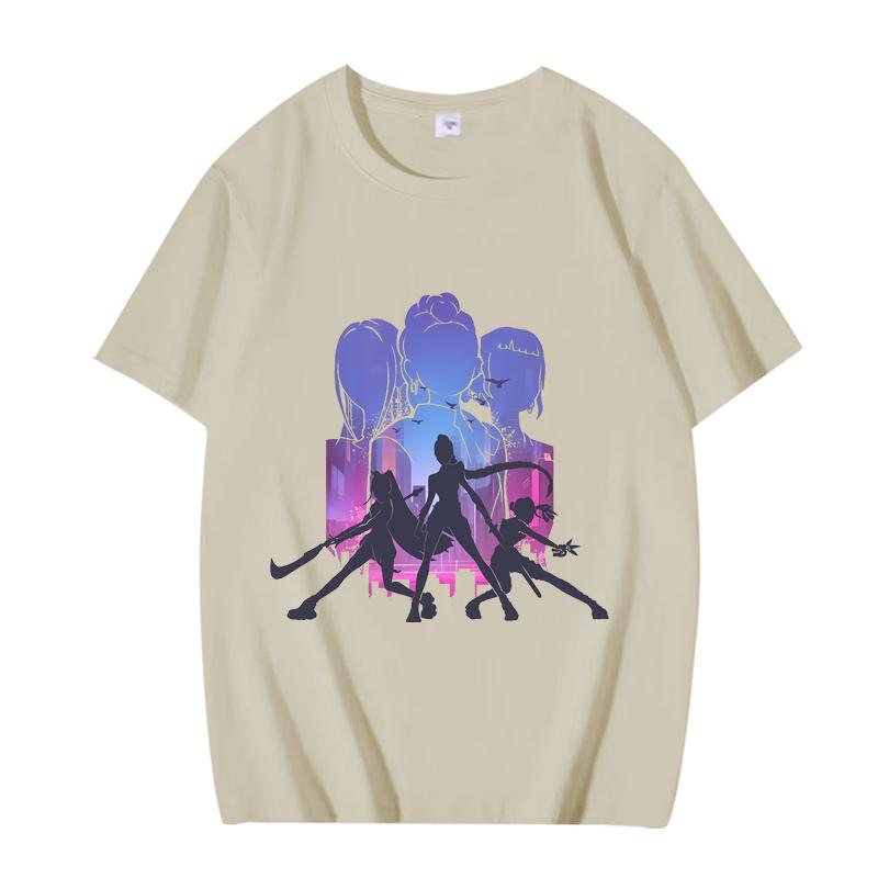 Demon hunter Girls T Shirt men women Oversized 100% Cotton Anime streetwear short sleeve Summer print Unisextops