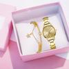 Mom's Birthday Gift Box Trendy Fashion Girls Watch Bracelet Set Ins Waterproof Non-Fading Jewelry