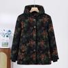 Elderly Women's Winter Fleece-Lined Cotton Jacket for 60s-70s Mom
