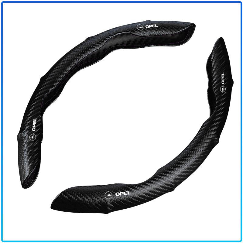 Car Steering Wheel Cover Carbon Fiber Sports Ultra-thin Non-slip Card Cover For Opel Astra H G Corsa Insignia Astra Antara Meriva Zafira Interior