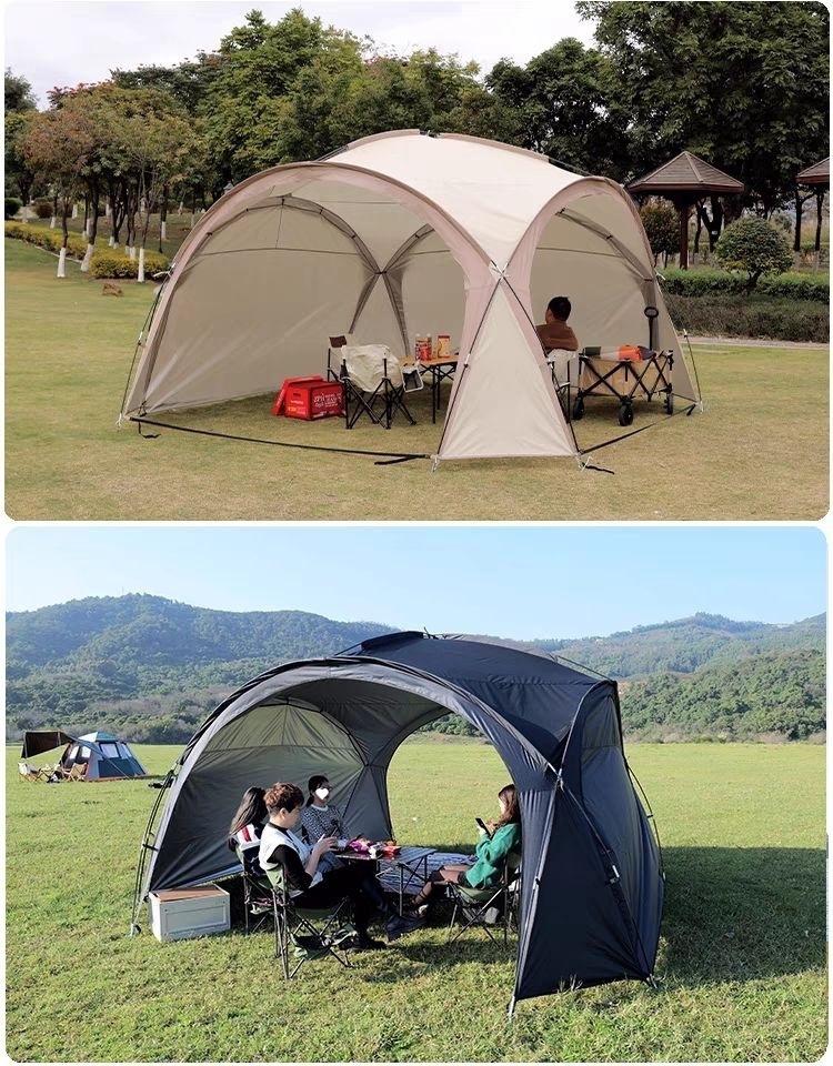 Mongolisches Jurte Exquisites Kuppeldach: XL Outdoor-Sonnenschirm mit Silberbeschichtung für Sonnen- und Regenschutz