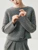 Stylish One-Shoulder Thickened Striped Cashmere Sweater - 2025 Autumn/Winter Collection