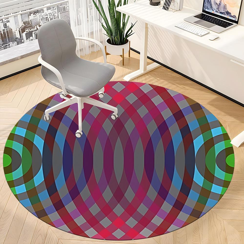 1 Stück optische Illusion Stuhl Teppich für Büro, Innenbereich rutschfester waschbarer Polyesterfaser Teppich,