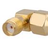 4PCS Gold Plated Contacts SMA Male To Female Adapter 90 Degree Coaxial Connector  Two-Way Radio