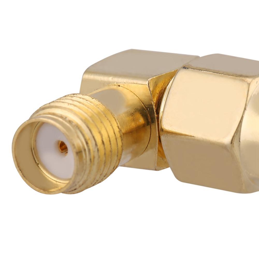 4PCS Gold Plated Contacts SMA Male To Female Adapter 90 Degree Coaxial Connector  Two-Way Radio