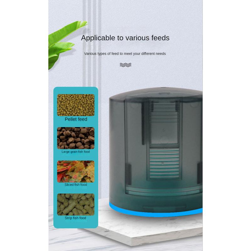Automatic Fish Feeder Usb Rechargeable Food Dispenser With Large Capacity Water Tank For Aquarium