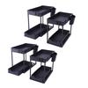 Under Sink Organizers 2 Tier Under Bathroom Cabinet Holder with Hooks & Hanging Cup, Multi-Purpose Storage Shelf for  Kitchen