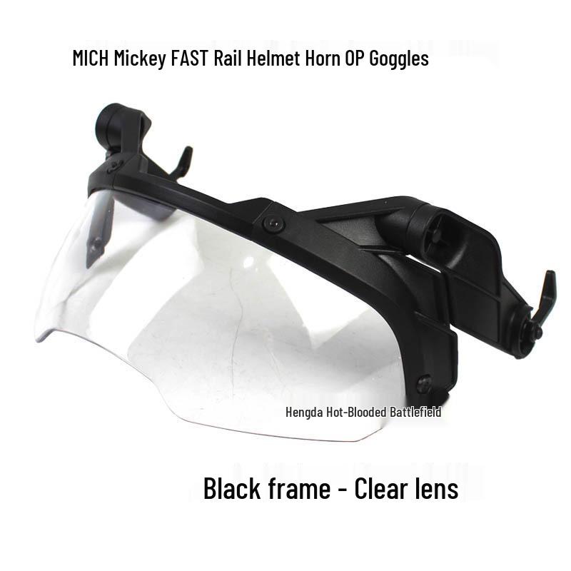 Tactical Helmet with Bull Horn Goggles and Adjustable CS Myopia Glasses