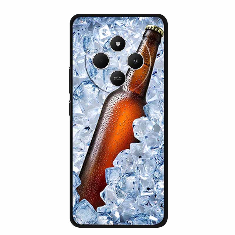 For Xiaomi Poco C75 Case POCOC75 Black Silicone Soft Back Cover Case For Poco C75 Phone Case C 75 6.88" Shockproof Coque Funda