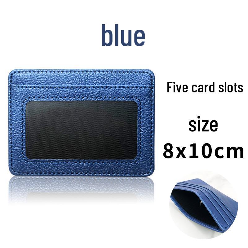 Creative Transparent Window Card Holder: Wear-Resistant, Scratch-Resistant, Large Capacity, Multifunctional PU Leather Document & Card Case.