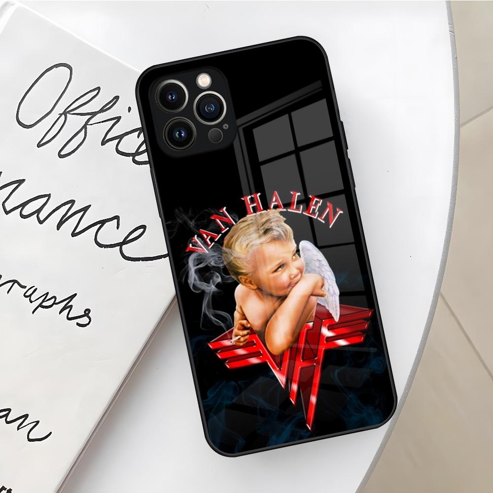 Eddie Van Halen Graphic Guitar Phone Case for Iphone 17 16 Air 15 14 12 11 13 Pro Max Mini X Xr Xs Se Puls Glass Cover