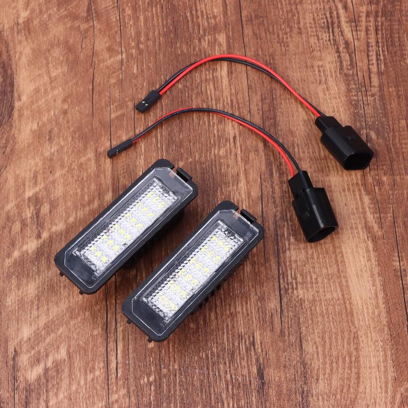 18 Led Beads License Plate Light Lamp Car License Plate Light Auto Accessories For Vw Golf4 Golf5 Golf6 Mk4 Mk5 Mk6
