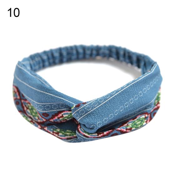 Fashion Women Chiffon Elastic Twist Cross Knotted Headband Hair Band Yoga Turban