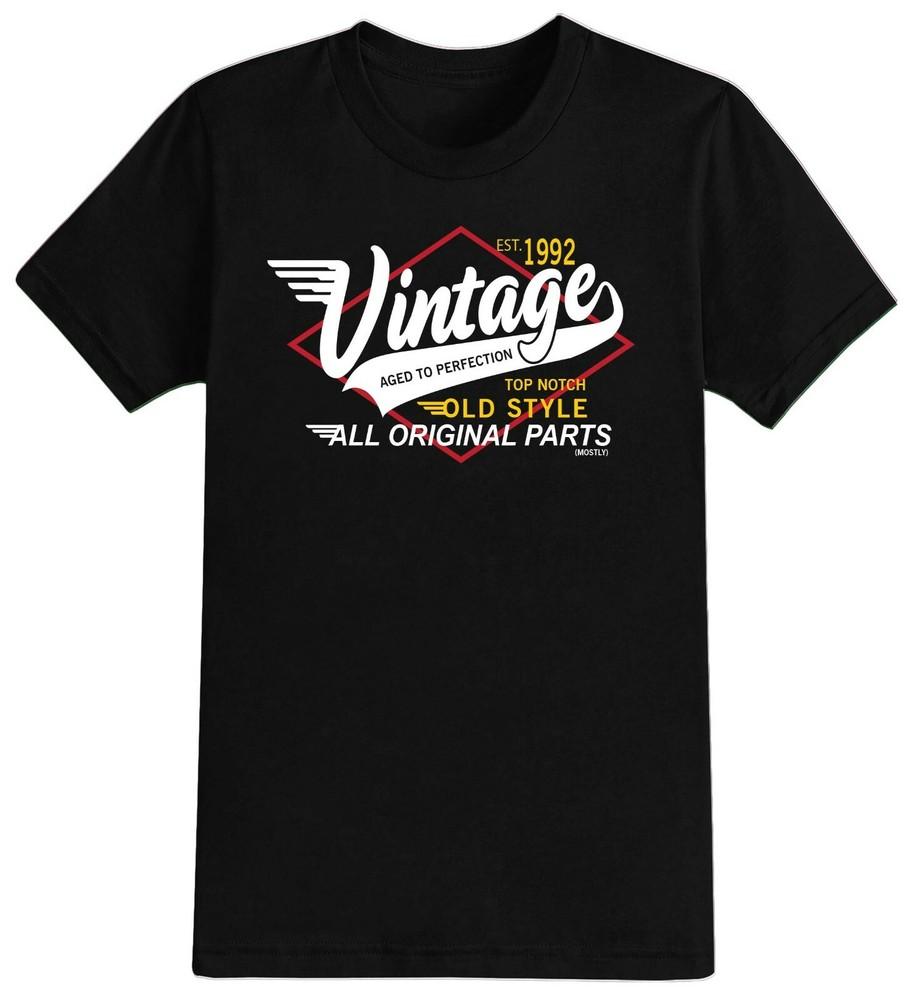 Mens Vintage Old Style Birthday T-Shirt 2023 Year 30th 40th 50th 60th 70th 80th
