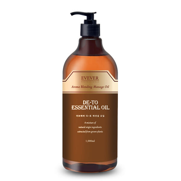 EVEVER Body Oil Massage Ditto Essential Oil 1000ml Large Size Contains Plant-Based Oil Ingredients