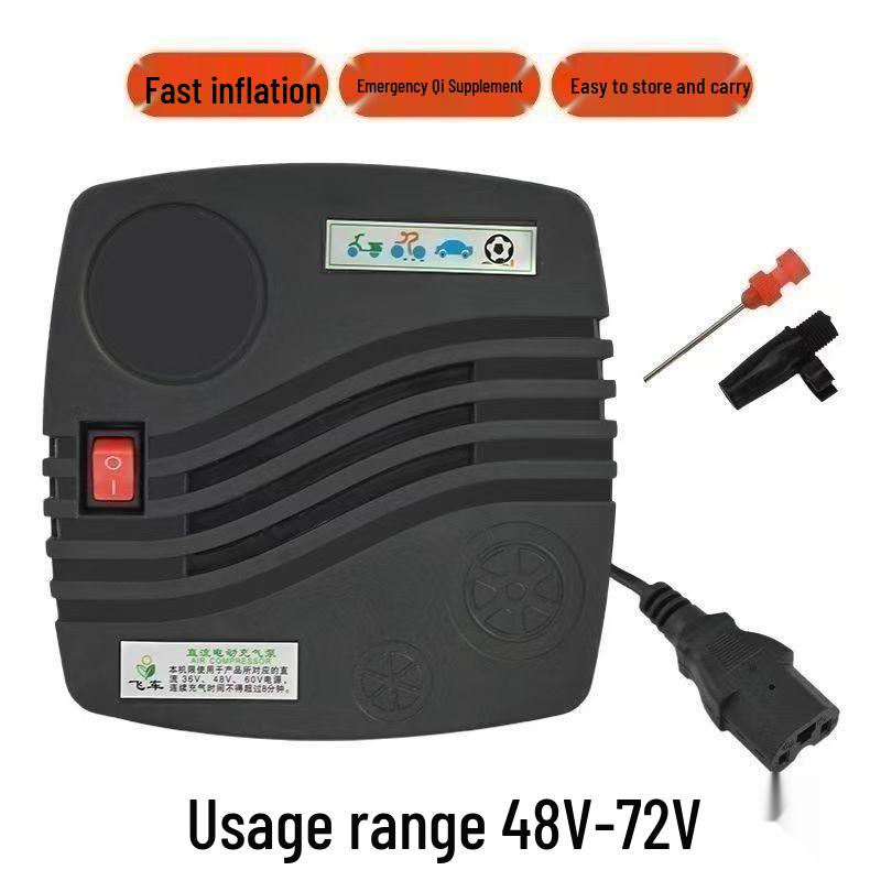 

Универсальный автомобильный электрический насос для накачивания шин: 48v60v72v Автоматический насос высокого давления для бескамерных шин.
