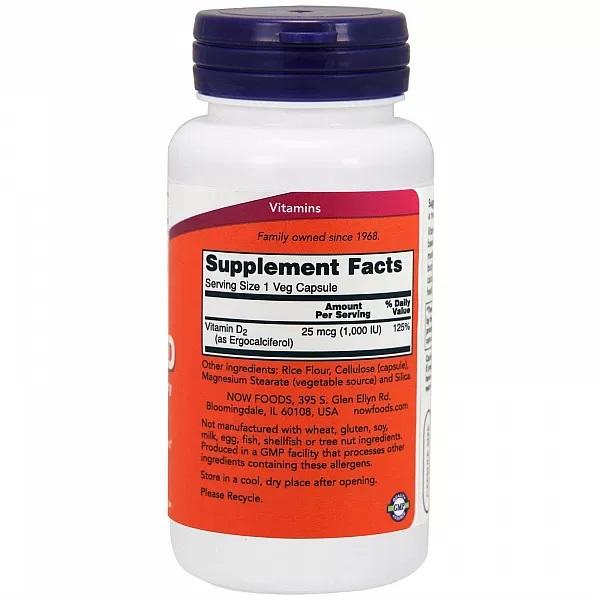 NOW Foods - Vegetarian Dry Vitamin D, 1,000 IU, 120 Veg Capsules