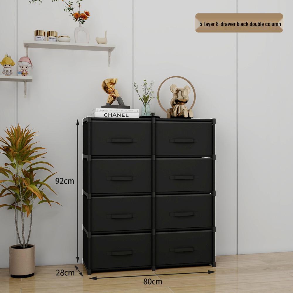 Dormitory Large Capacity Drawer Storage Cabinet, Assembled Shelves for Home Sundries