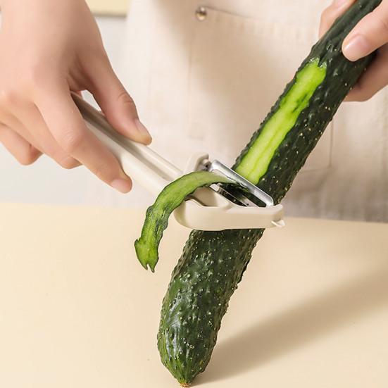 huaqianguhh 3-in-1 Vegetable Peeler, Stainless Steel Ergonomic Peeler for Elderly, Manual Bottle Opener Sharp Blade