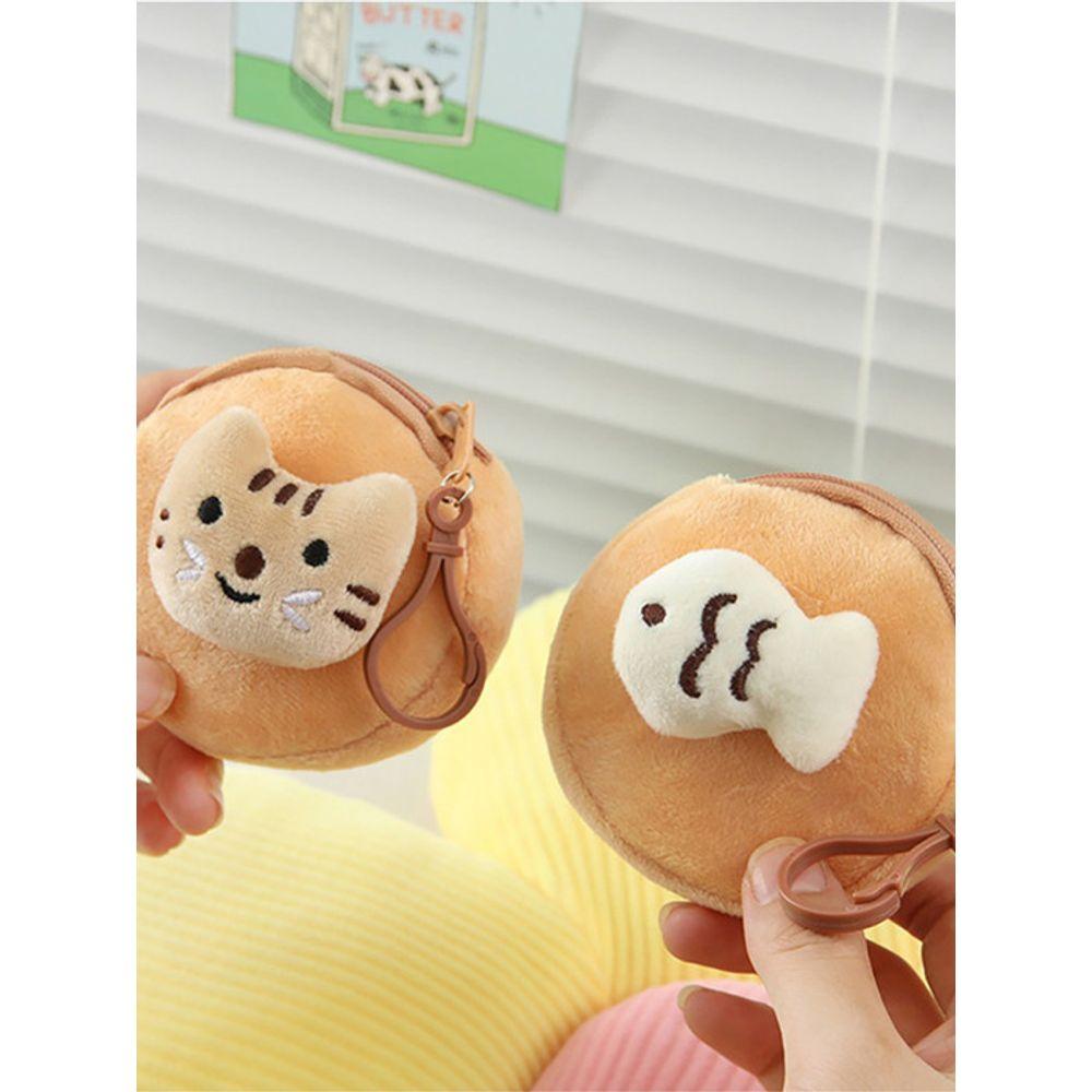 

briskstyle Cute Mini Fish Cat Pouch Keyring Coin Purse cat