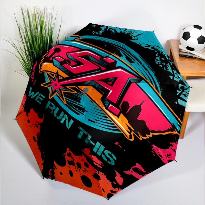 San Antonio Logo Umbrella 8-Frame for Travel, Camping, Casual Lightweight Portable Umbrella, Essential for Every Family Holidays Gift