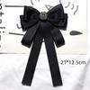 Black Bow Tie Rhinestone Bowknot Brooches For Women Shirt Collar Corsage Jewelry Clothing & Accessories