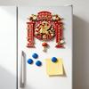 Year of The Horse Refrigerator Magnet Chinese Style 3D Cartoon Horse Fridge Magnet Home Kitchen New Year Decoration
