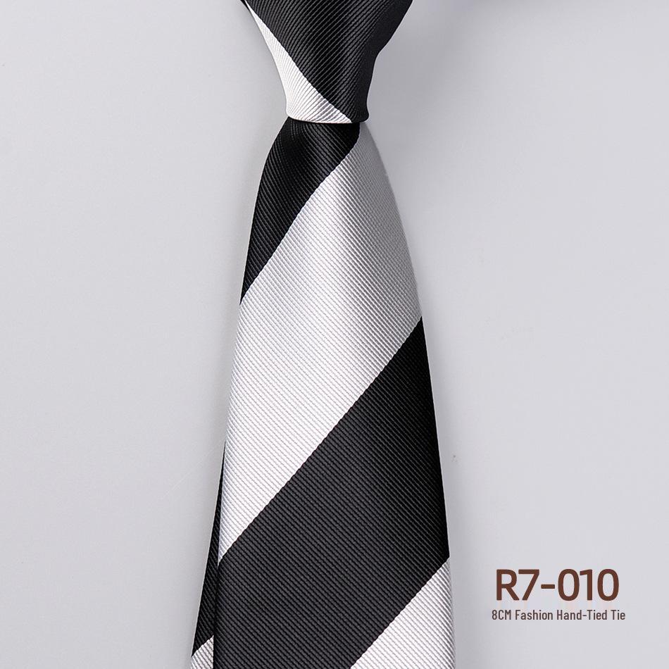 Versatile Retro Striped Tie for Men - Hand-Knotted British Korean Style In Brown, Green, and Blue for Business and Formal Wear.