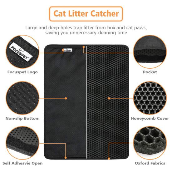 Dual Layer Waterproof Honeycomb Non-Slip Cat Litter Mat Floor Pad?Pet Supply