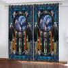 Blackout Curtains 3D Indian Pattern Prints Home Decoration Sun Shade Curtains 2 Panel Living Room Bedroom Window Decoration