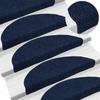 Self Adhesive Stair Treads 5 pcs 56 x 17 x 3 cm Navy Blue Semi Round
