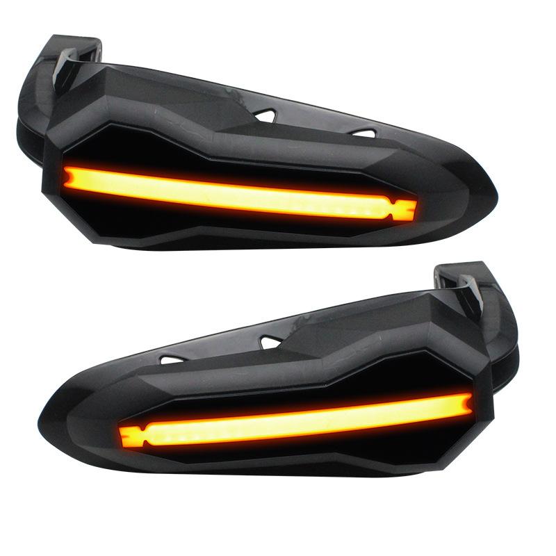 Motorcycle Windshield Hand Guard, Off-Road Vehicle Modified Led Lights Night Daytime Running Light Cover Hand Guard, Bow Guard Hand Plate