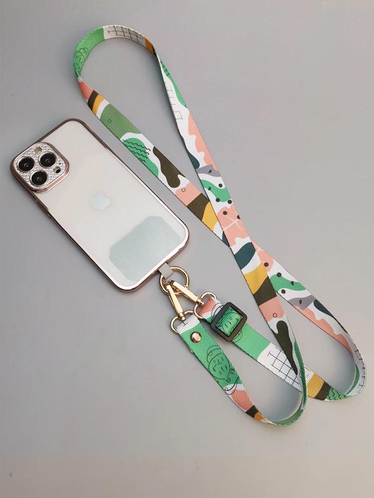 Künstlerischer Crossbody Handytasche Lanyard Riemen Hängendes Halsseil Verstellbar Handy Anhänger Lanyard Mit Universal Clip Dichtung