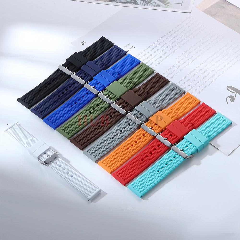 18mm 20mm 22mm 24mm Soft Rubber Strap Silicone Watch Band for Seiko for Rolex Bracelet Quick Release Sport Replacement Wristband