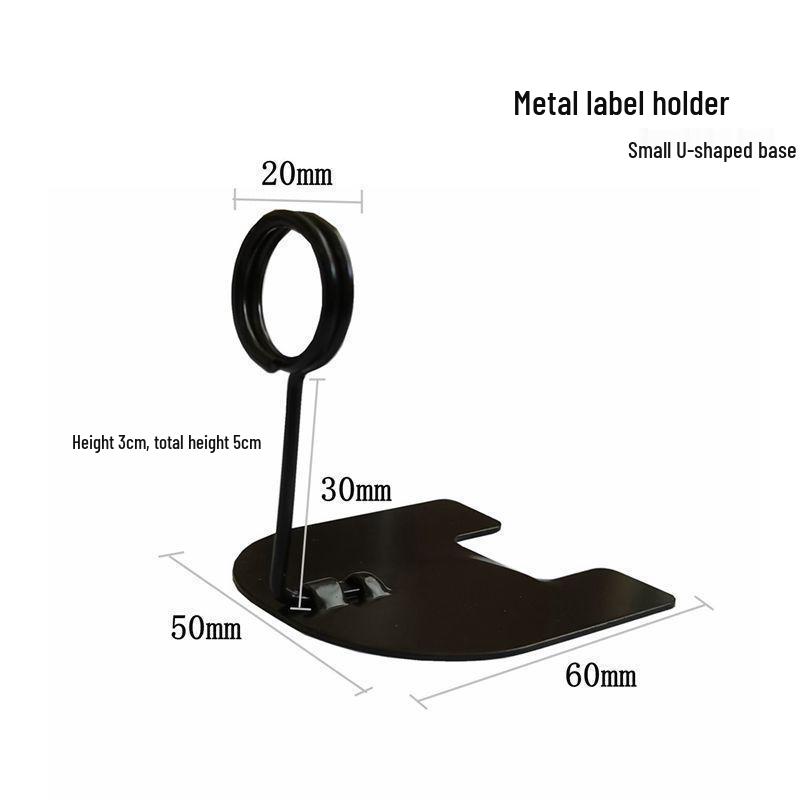 Stainless Steel Vertical Bread Label Holder - Restaurant & Supermarket Menu Display